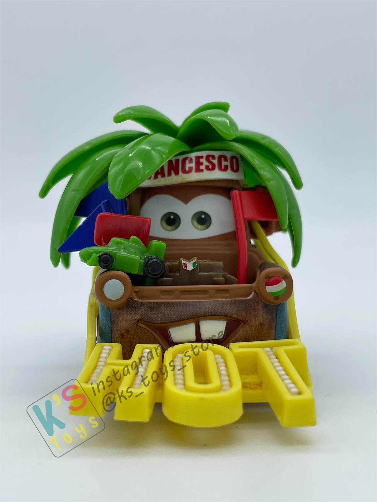 PRE-OWNED / LOOSE DISNEY PIXAR CARS - "FRANCESCO FAN MATER" - CARS 2 MATERS SERIES - DISPLAYED CONDITION