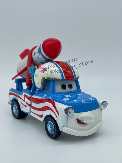 PRE-OWNED / LOOSE DISNEY PIXAR CARS BY MATTEL - "ROCKET MATER" - MATER THE GREATER SERIES - PLAYED WITH CONDITION - READ DESCRIPTION!!!!!!!!!!!