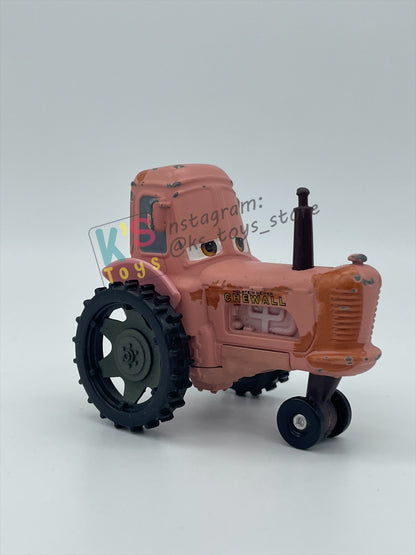 PRE-OWNED / LOOSE DISNEY PIXAR CARS BY MATTEL - "PINK TRACTOR"  CARS SERIES - PLAYED WITH CONDITION - READ DESCRIPTION!!!!!!!!!!!