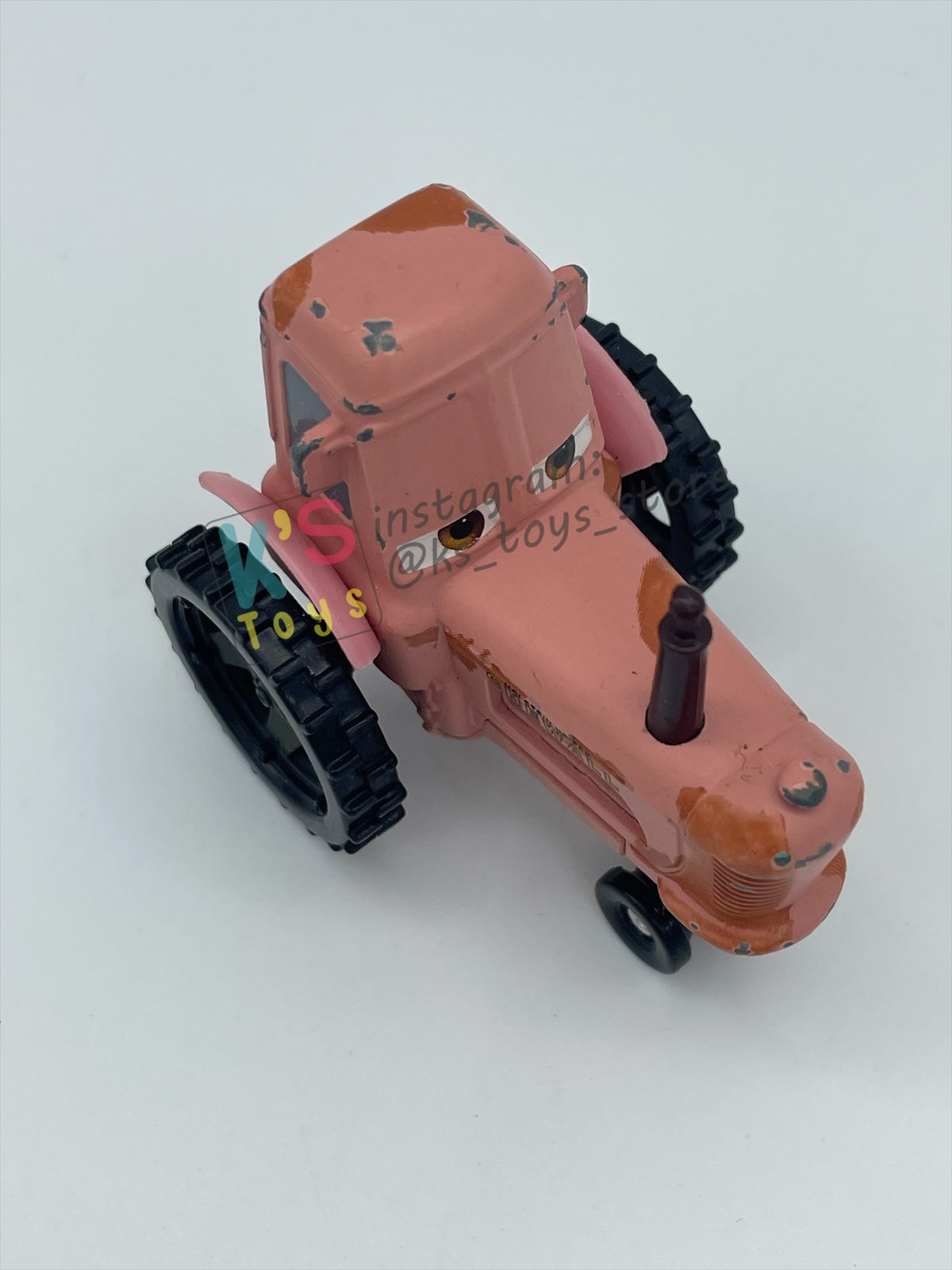 PRE-OWNED / LOOSE DISNEY PIXAR CARS BY MATTEL - "PINK TRACTOR"  CARS SERIES - PLAYED WITH CONDITION - READ DESCRIPTION!!!!!!!!!!!