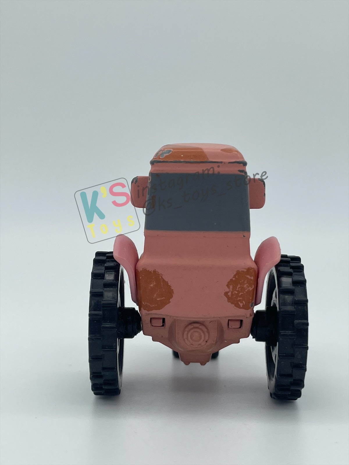 PRE-OWNED / LOOSE DISNEY PIXAR CARS BY MATTEL - "PINK TRACTOR"  CARS SERIES - PLAYED WITH CONDITION - READ DESCRIPTION!!!!!!!!!!!