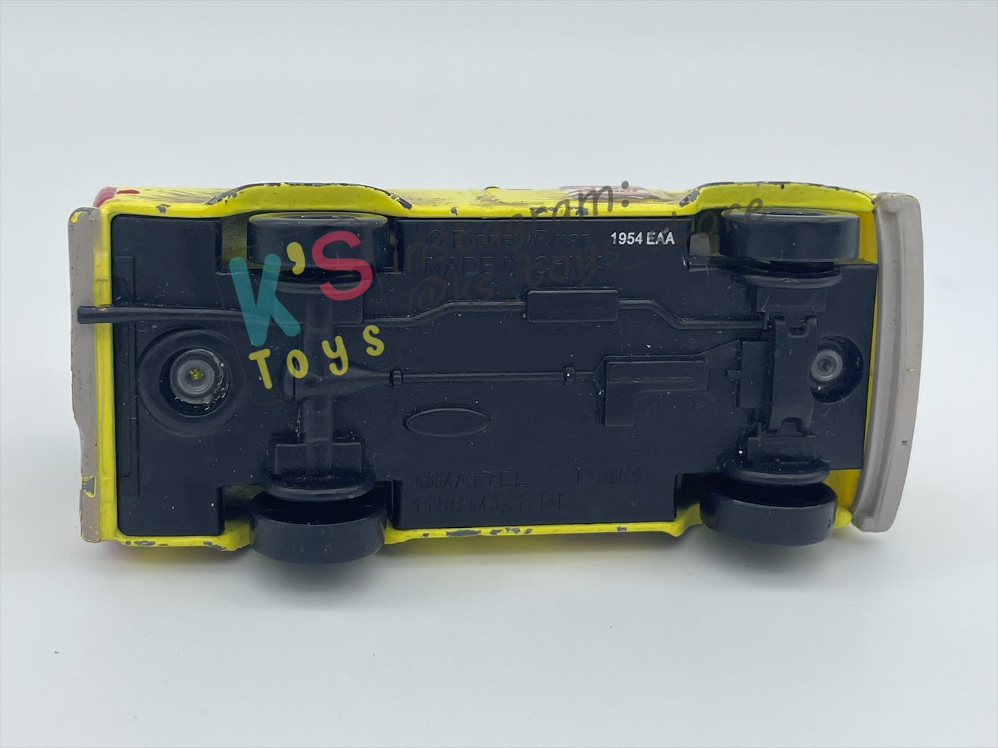 PRE-OWNED / LOOSE DISNEY PIXAR CARS BY MATTEL - "TODD PIZZA" MISSING A TOP PART - CARS SERIES - PLAYED WITH CONDITION - READ DESCRIPTION!!!!!!!!!!!