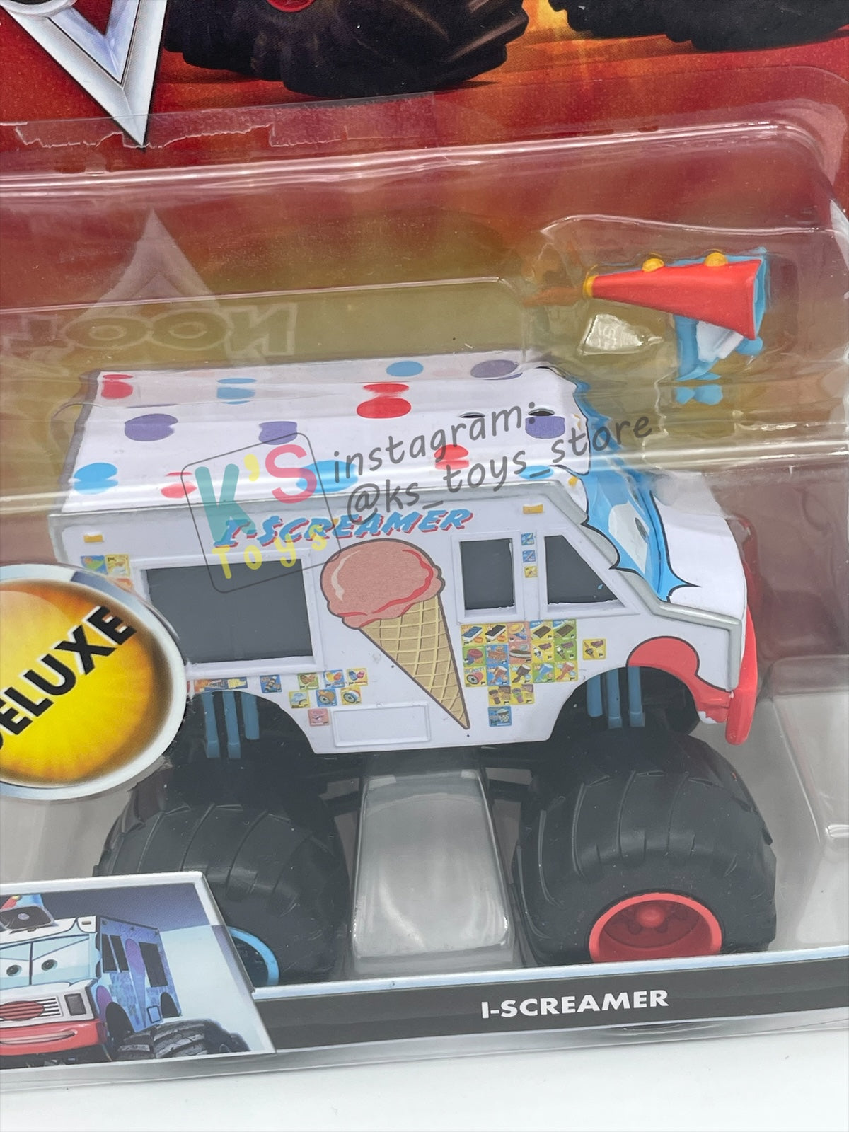 Deluxe Disney Pixar Cars "I-SCREAMER" Monster Truck Mater - Cars Toon Series - BNIP