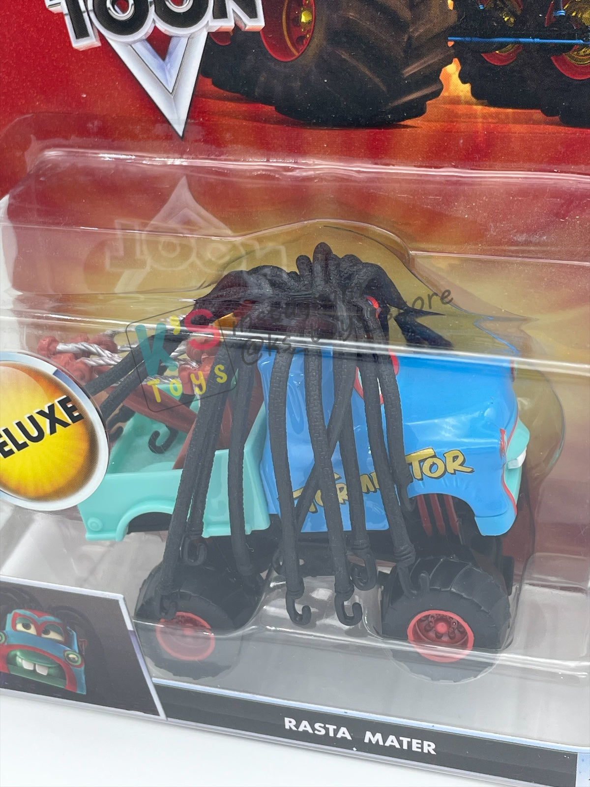 DELUXE DISNEY PIXAR CARS "RASTA MATER"- MONSTER TRUCK MATER - Cars Toon - BNIP
