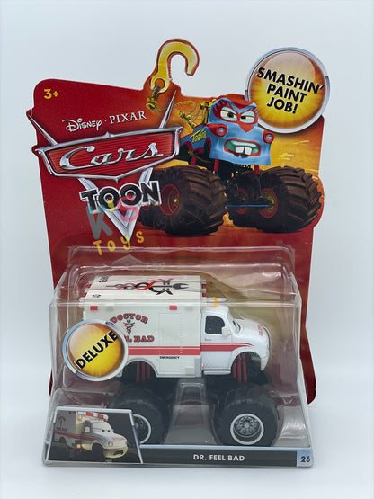 Deluxe Disney Pixar Cars "DR. FEEL BAD" Monster Truck Mater - Cars Toon Series - BNIP
