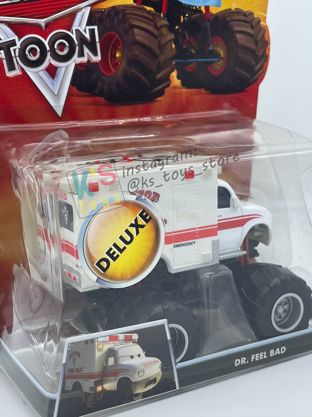 Deluxe Disney Pixar Cars "DR. FEEL BAD" Monster Truck Mater - Cars Toon Series - BNIP