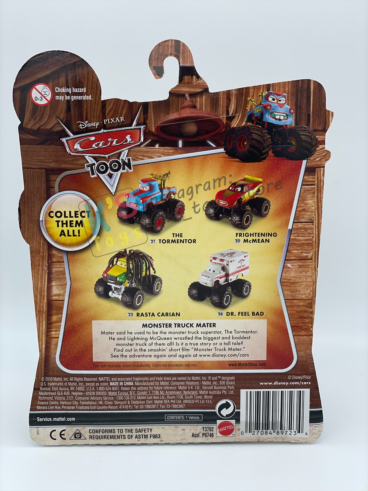 Deluxe Disney Pixar Cars "DR. FEEL BAD" Monster Truck Mater - Cars Toon Series - BNIP