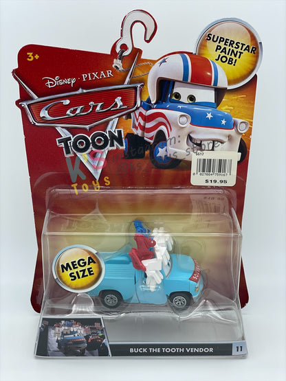 DELUXE DISNEY PIXAR CARS "BUCK THE TOOTH VENDOR" MATER THE GREATER SERIES - Cars Toon - BNIP