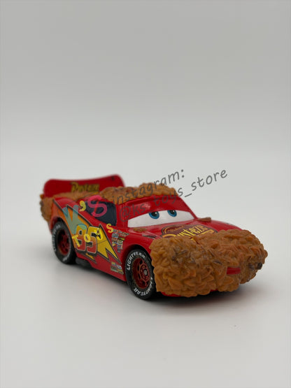 PRE-OWNED / LOOSE DISNEY PIXAR CARS 1:55 BY MATTEL - "NATURE DRIVE LIGHTNING MCQUEEN" CARS LIGHTNING MCQUEEN SERIES - MINT CONDITION