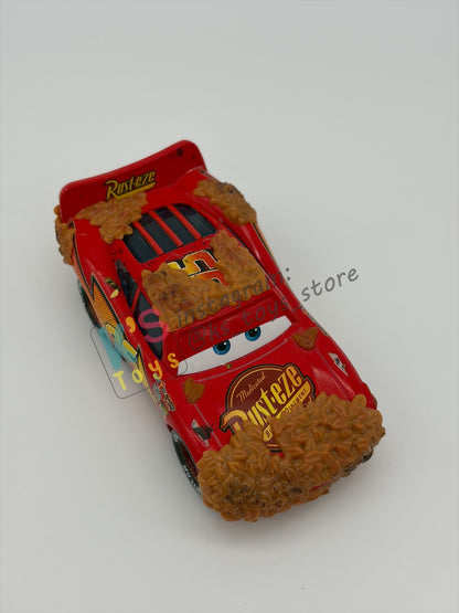 PRE-OWNED / LOOSE DISNEY PIXAR CARS 1:55 BY MATTEL - "NATURE DRIVE LIGHTNING MCQUEEN" CARS LIGHTNING MCQUEEN SERIES - MINT CONDITION