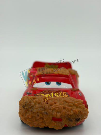 PRE-OWNED / LOOSE DISNEY PIXAR CARS 1:55 BY MATTEL - "NATURE DRIVE LIGHTNING MCQUEEN" CARS LIGHTNING MCQUEEN SERIES - MINT CONDITION