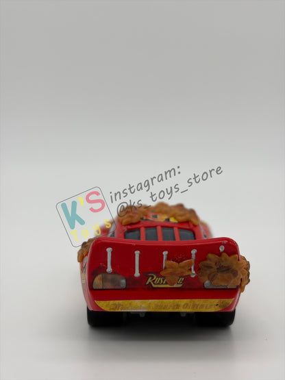 PRE-OWNED / LOOSE DISNEY PIXAR CARS 1:55 BY MATTEL - "NATURE DRIVE LIGHTNING MCQUEEN" CARS LIGHTNING MCQUEEN SERIES - MINT CONDITION