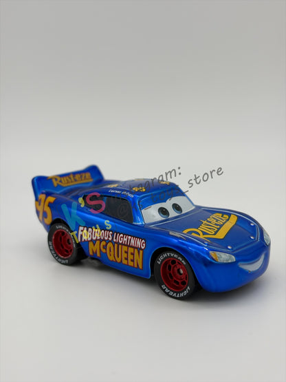 PRE-OWNED / LOOSE DISNEY PIXAR CARS 1:55 BY MATTEL - "METALLIC FABULOUS LIGHTNING MCQUEEN" THOMASVILLE RACING LEGENDS SERIES - MINT CONDITION