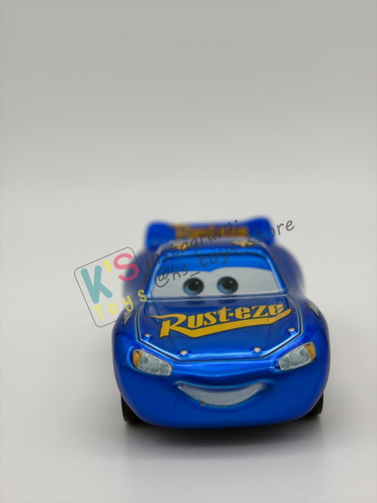 PRE-OWNED / LOOSE DISNEY PIXAR CARS 1:55 BY MATTEL - "METALLIC FABULOUS LIGHTNING MCQUEEN" THOMASVILLE RACING LEGENDS SERIES - MINT CONDITION