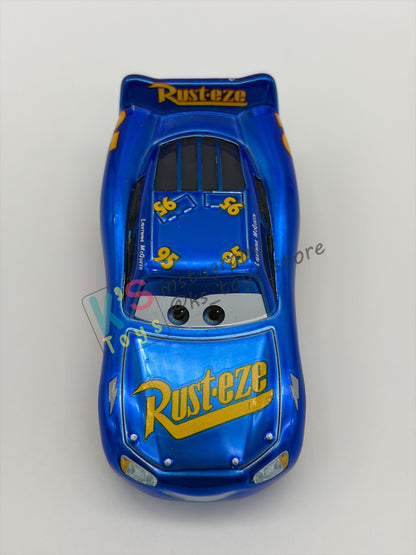 PRE-OWNED / LOOSE DISNEY PIXAR CARS 1:55 BY MATTEL - "METALLIC FABULOUS LIGHTNING MCQUEEN" THOMASVILLE RACING LEGENDS SERIES - MINT CONDITION