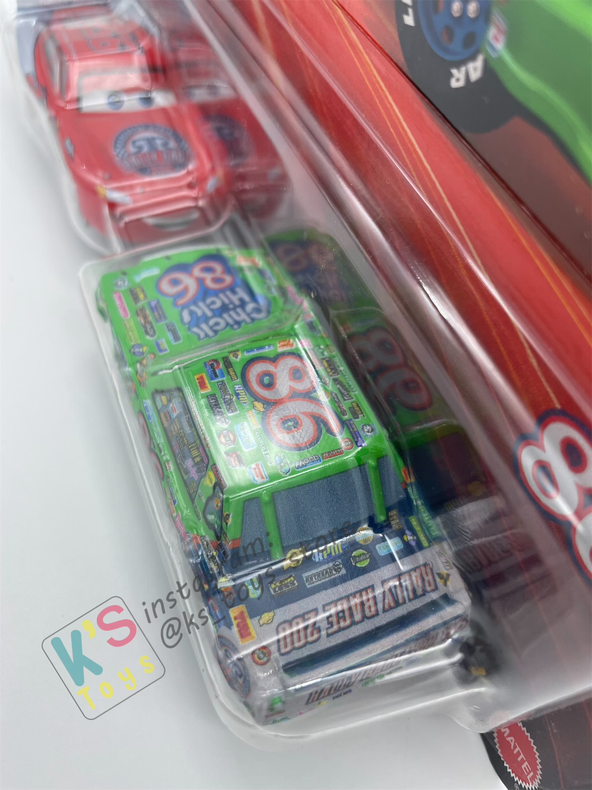 Disney Pixar Cars 1:55 by Mattel 2-Pack LIGHTNING MCQUEEN AND CHICK HICKS RACE AND RESCUE SERIES - 2025 NEW RELEASE - BNIP
