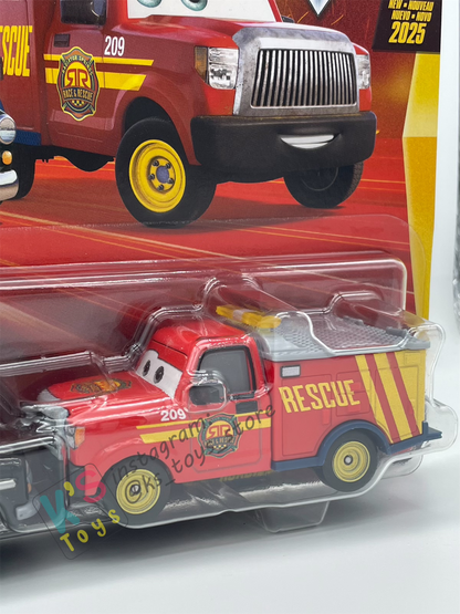 Disney Pixar Cars 1:55 by Mattel 2-Pack SHERIFF AND ADAM ROADRIGUEZ RACE AND RESCUE SERIES - 2025 NEW RELEASE - BNIP
