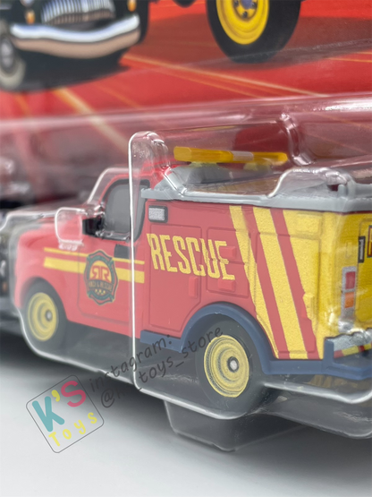 Disney Pixar Cars 1:55 by Mattel 2-Pack SHERIFF AND ADAM ROADRIGUEZ RACE AND RESCUE SERIES - 2025 NEW RELEASE - BNIP