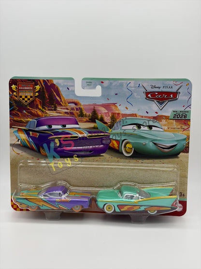 Disney Pixar Cars 1:55 by Mattel 2-Pack, RACE TO CELEBRATE FLO AND RAMONE - 2026 NEW RELEASE - BNIP