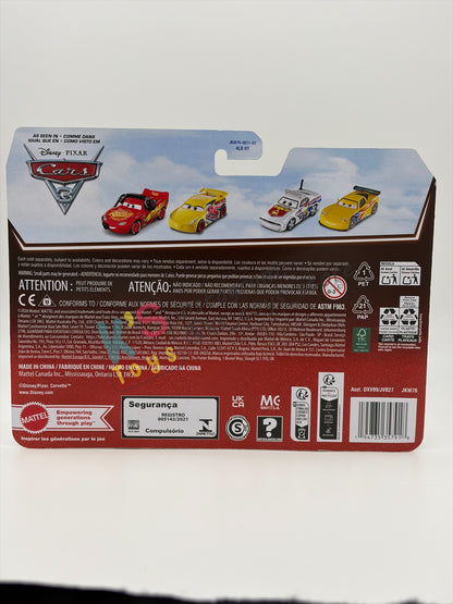 Disney Pixar Cars 1:55 by Mattel 2-Pack, MADDY McGEAR AND LIGHTNING MCQUEEN CARS 3 - 2026 RELEASE - BNIP