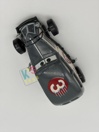PRE-OWNED / LOOSE DISNEY PIXAR CARS BY MATTEL - "CALEB WORLEY" - CARS 3 DOC'S RACING DAYS SERIES - PLAYED CONDITION - READ DESCRIPTION!!!!!!!!!!!