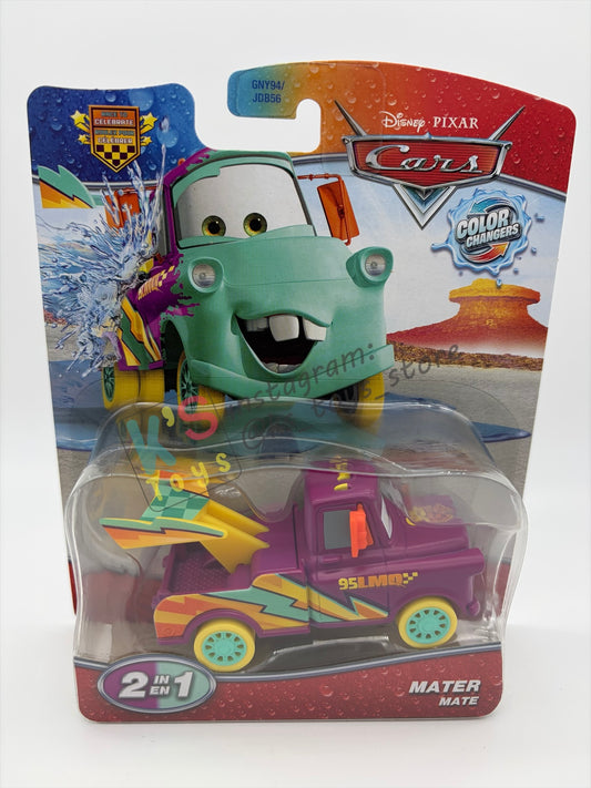 COLOR CHANGERS Disney Pixar Cars by MATTEL, RACE TO CELEBRATE MATER (PURPLE/AQUA) - 2026 NEW RELEASE  - BNIP
