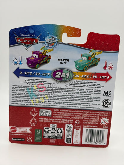 COLOR CHANGERS Disney Pixar Cars by MATTEL, RACE TO CELEBRATE MATER (PURPLE/AQUA) - 2026 NEW RELEASE  - BNIP