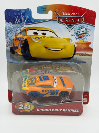 COLOR CHANGERS Disney Pixar Cars by MATTEL, DINOCO CRUZ RAMIREZ - 2026 RE-RELEASED BNIP