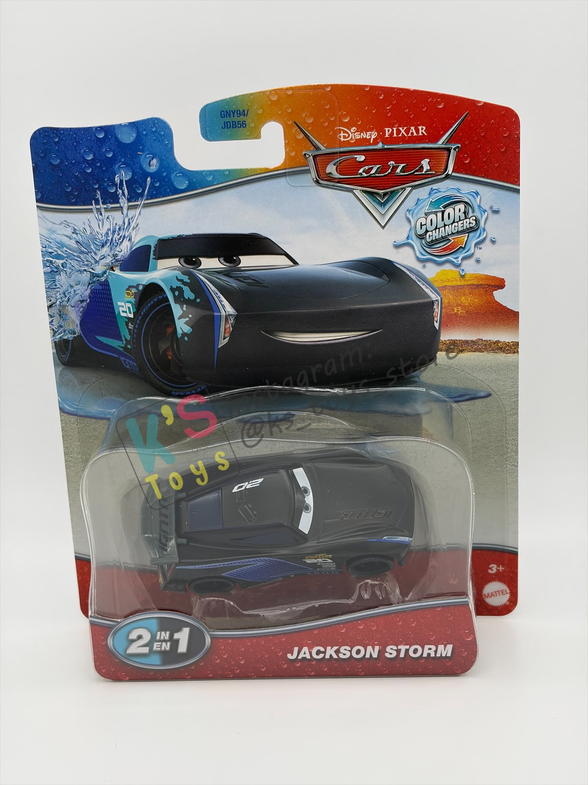 COLOR CHANGERS Disney Pixar Cars by MATTEL, JACKSON STORM (BLUE/BLACK) - 2026 RE-RELEASED  - BNIP