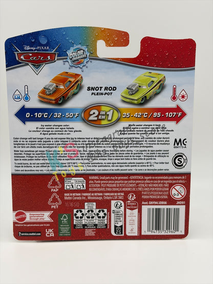 COLOR CHANGERS Disney Pixar Cars by MATTEL, RACE TO CELEBRATE SNOT ROD (ORANGE/YELLOW) - 2026 NEW RELEASE  - BNIP