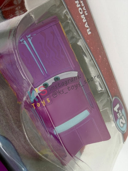 COLOR CHANGERS Disney Pixar Cars by MATTEL, RAMONE (PURPLE / LIGHT BLUE) WITH FLAMES - 2026 RE-RELEASED- BNIP