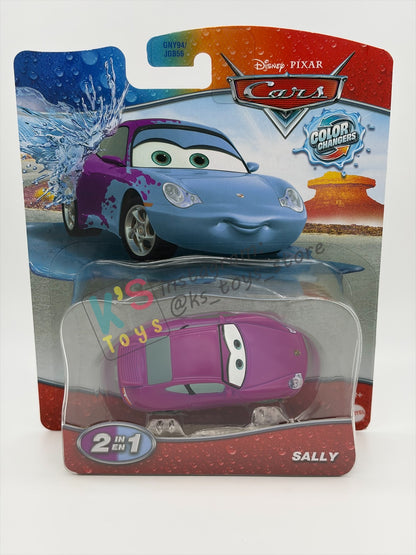 COLOR CHANGERS Disney Pixar Cars by MATTEL, SALLY (PURPLE/BLUE) - 2026 RE-RELEASED  - BNIP