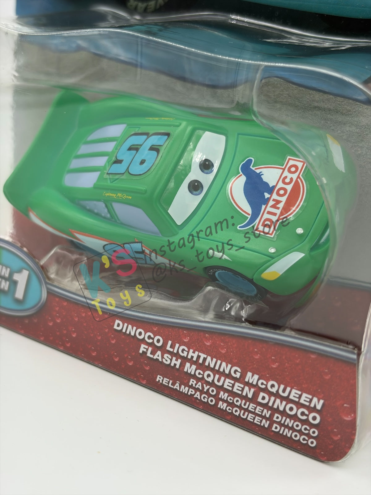COLOR CHANGERS Disney Pixar Cars by MATTEL, DINOCO LIGHTNING MCQUEEN (BLUE/GREEN) - 2026 RELEASE  - BNIP