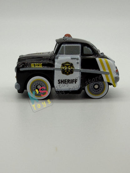 Loose Mini Racers Pixar Disney Cars, RACE AND RESCUE SHERIFF - Mint / Near Mint Condition