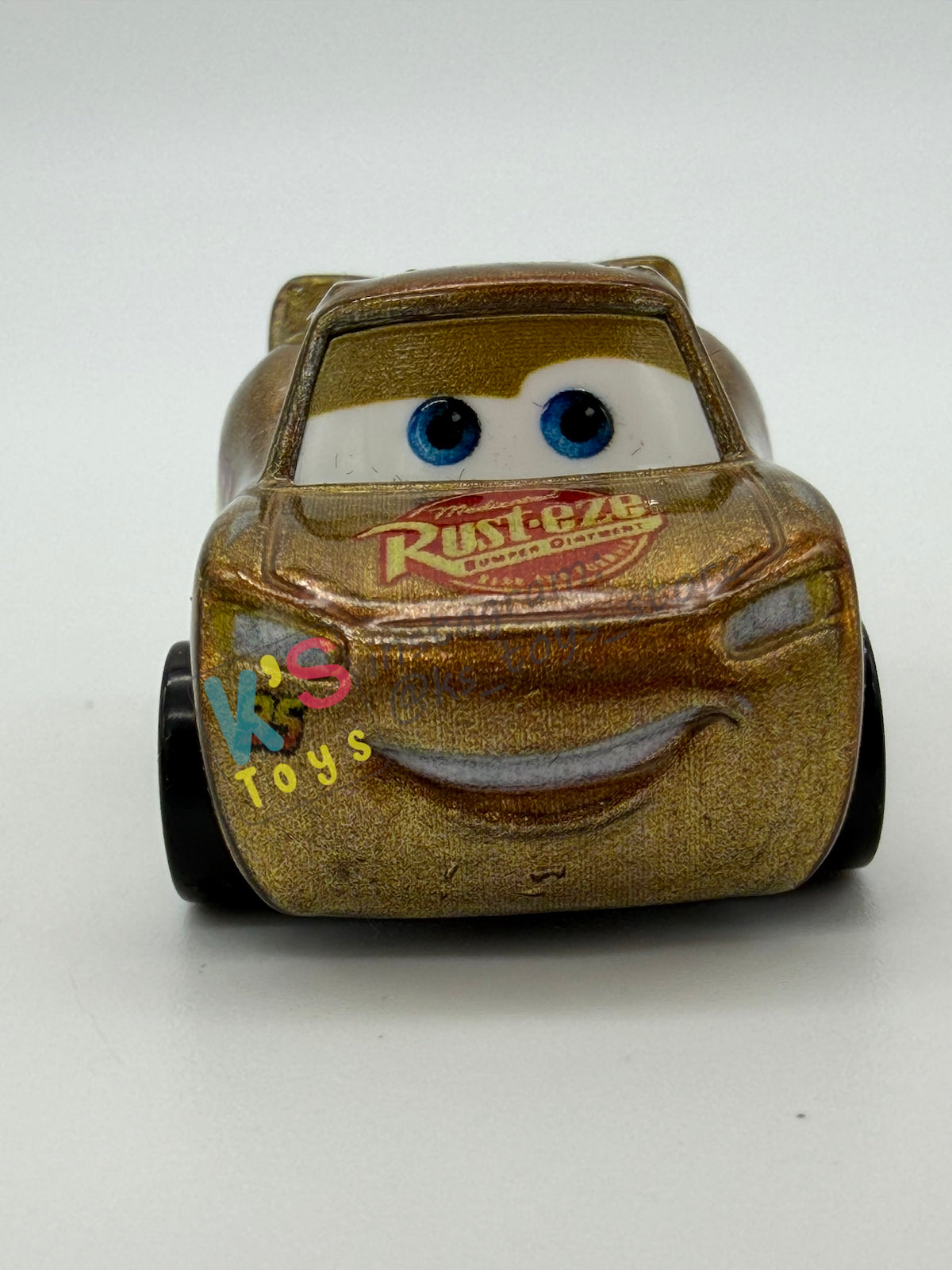 Loose Mini Racers Pixar Disney Cars, GOLDEN LIGHTNING MCQUEEN - Good Condition