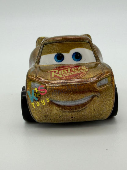 Loose Mini Racers Pixar Disney Cars, GOLDEN LIGHTNING MCQUEEN - Good Condition