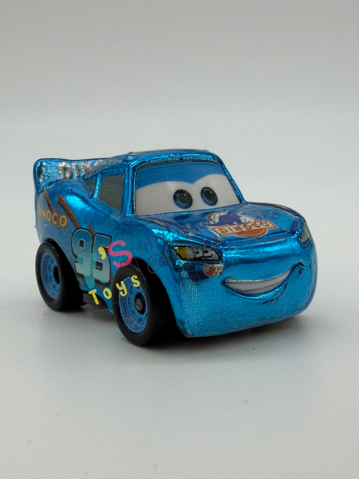 Loose Mini Racers Pixar Disney Cars, METALLIC DINOCO LIGHTNING MCQUEEN - Mint / Near Mint Condition