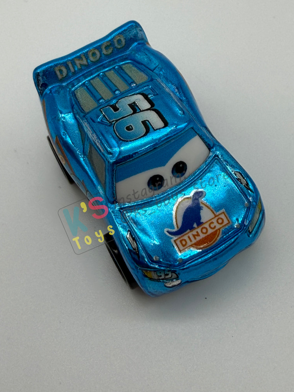 Loose Mini Racers Pixar Disney Cars, METALLIC DINOCO LIGHTNING MCQUEEN - Mint / Near Mint Condition