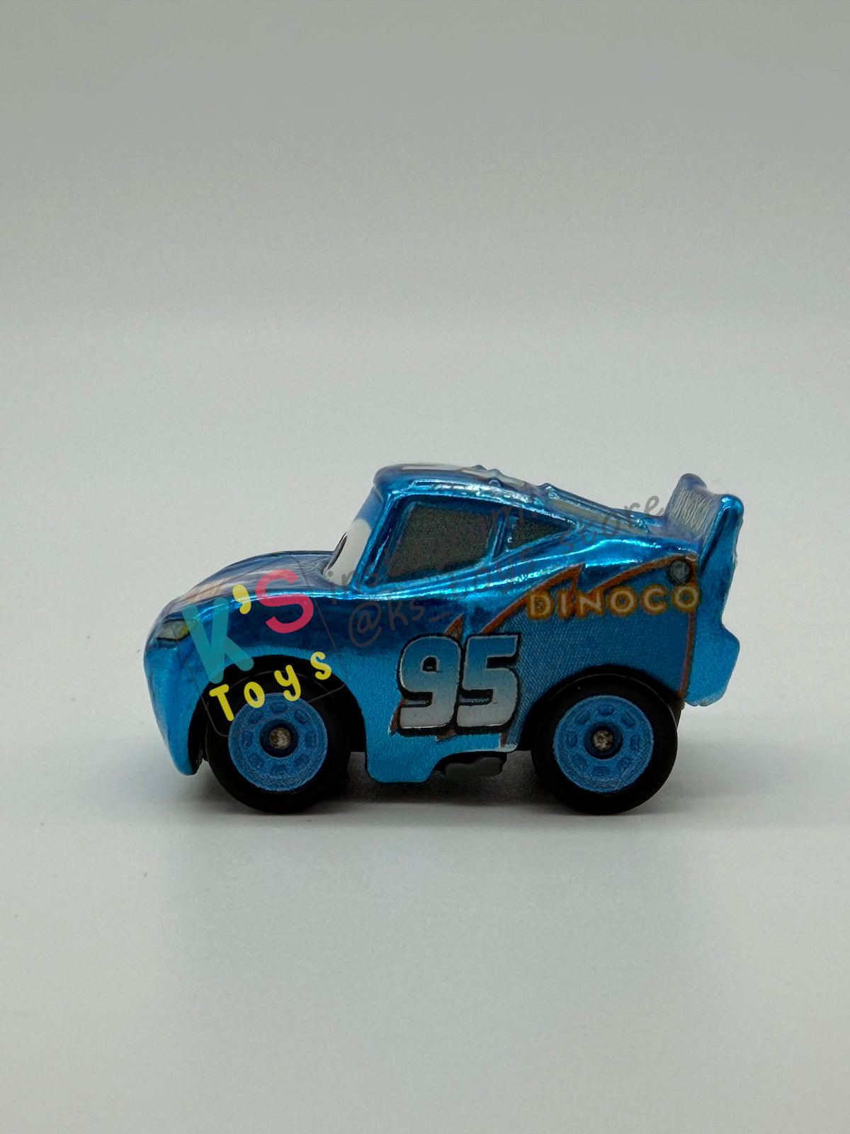 Loose Mini Racers Pixar Disney Cars, METALLIC DINOCO LIGHTNING MCQUEEN - Mint / Near Mint Condition