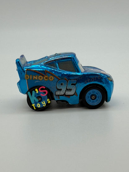 Loose Mini Racers Pixar Disney Cars, METALLIC DINOCO LIGHTNING MCQUEEN - Mint / Near Mint Condition