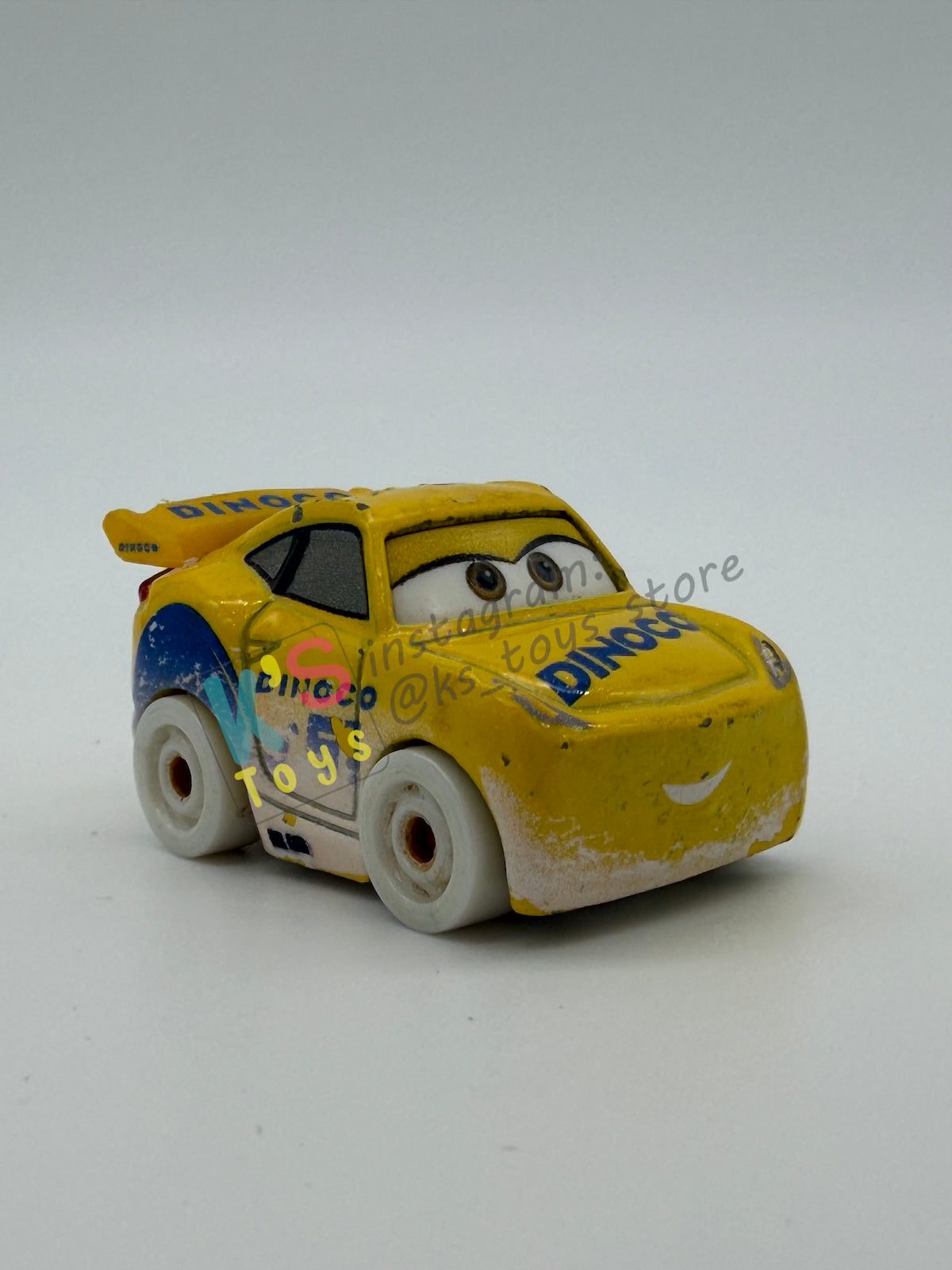 Loose Mini Racers Pixar Disney Cars, ADVENT CALENDAR DINOCO CRUZ RAMIREZ (SNOWY) - Good Condition