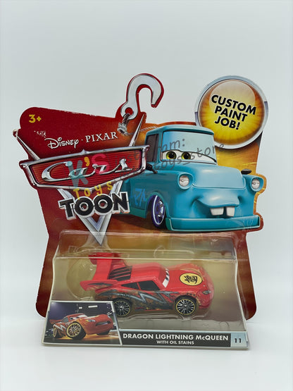 DISNEY PIXAR CARS "DRAGON LIGHTNING MCQUEEN WITH OIL STAINS" TOKYO MATER SERIES - Cars Toon - BNIP