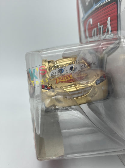 DISNEY PIXAR CARS BY MATTEL "GOLDEN LIGHTNING MCQUEEN WITH METALLIC DECO / FINISH" - BNIP
