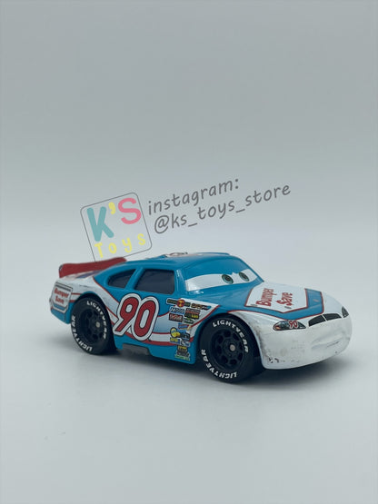 PRE-OWNED / LOOSE DISNEY PIXAR CARS - "Ponchy Wipeout (Bumper save #90)" CARS SERIES - NEAR MINT CONDITION - READ DESCRIPTION!!!!!!!!!!