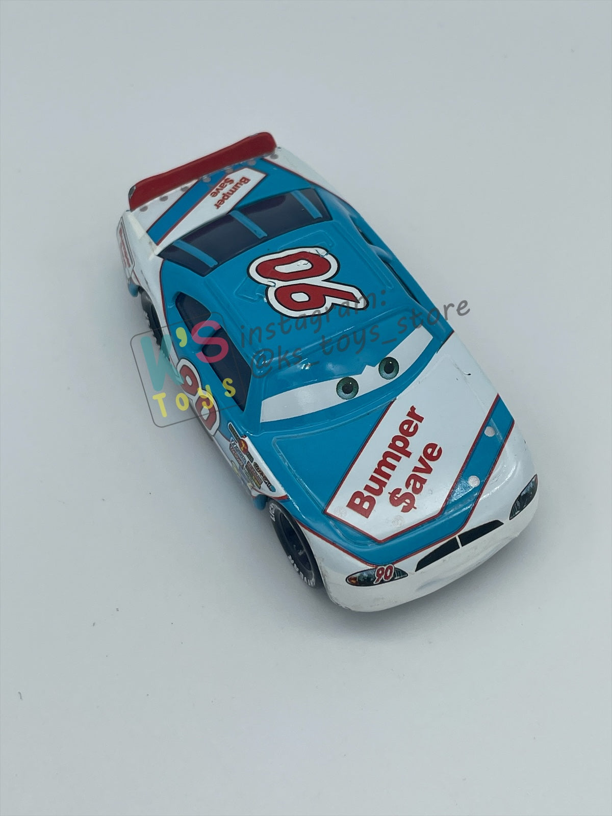 PRE-OWNED / LOOSE DISNEY PIXAR CARS - "Ponchy Wipeout (Bumper save #90)" CARS SERIES - NEAR MINT CONDITION - READ DESCRIPTION!!!!!!!!!!