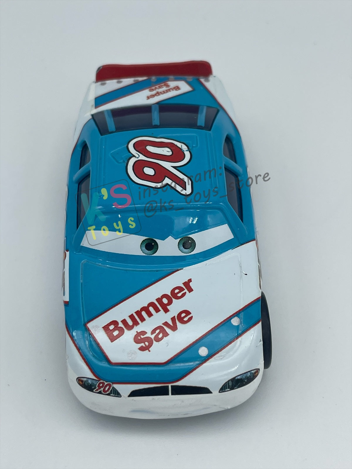 PRE-OWNED / LOOSE DISNEY PIXAR CARS - "Ponchy Wipeout (Bumper save #90)" CARS SERIES - NEAR MINT CONDITION - READ DESCRIPTION!!!!!!!!!!