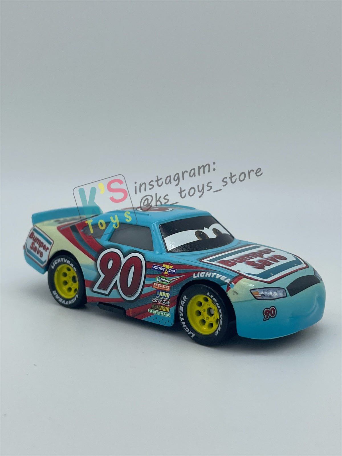 PRE-OWNED / LOOSE DISNEY PIXAR CARS - "Ponchy Wipeout (Bumper save #90)" CARS 3 SERIES - MINT / NEAR MINT CONDITION - READ DESCRIPTION!!!!!!!!!!