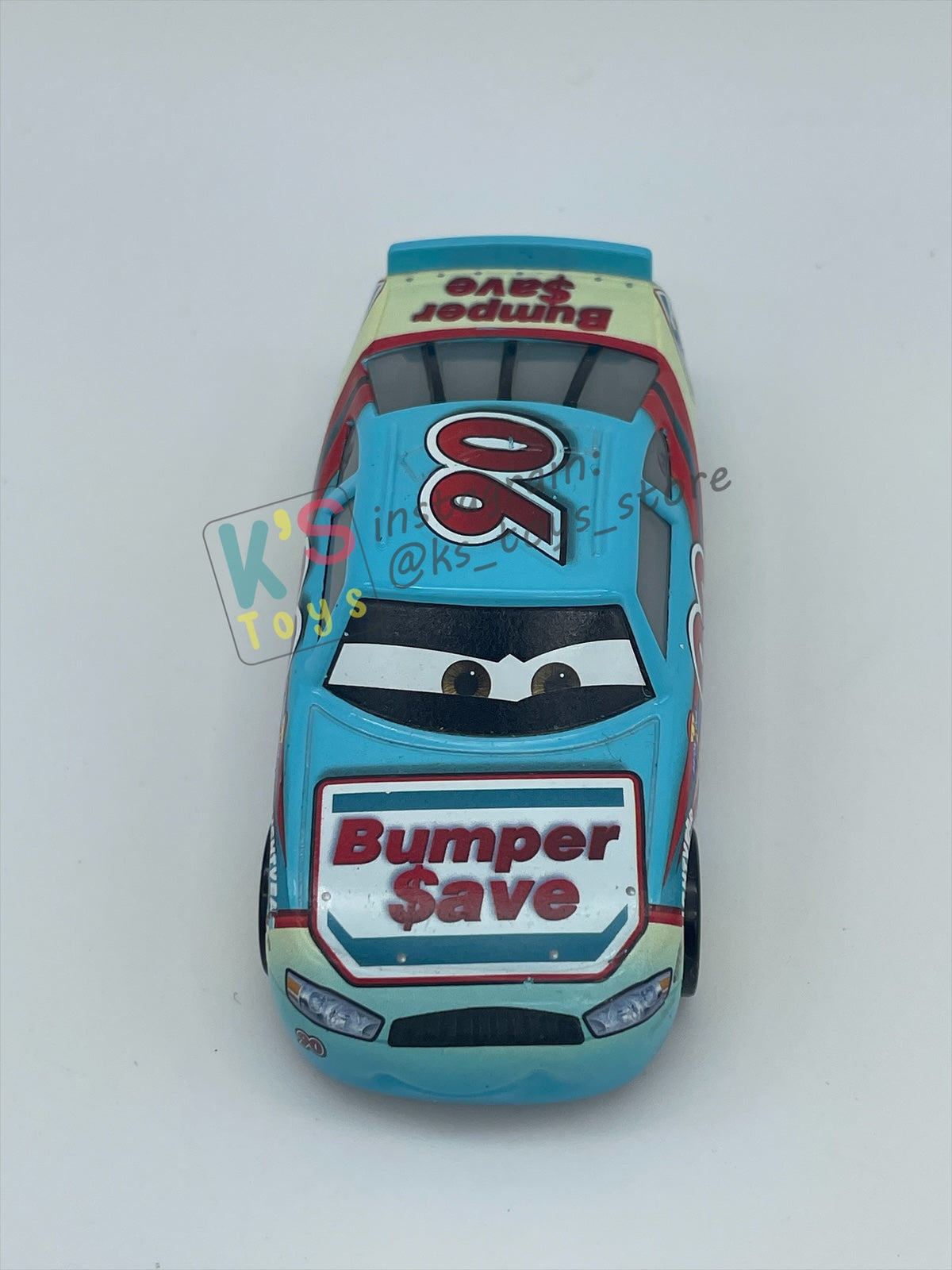 PRE-OWNED / LOOSE DISNEY PIXAR CARS - "Ponchy Wipeout (Bumper save #90)" CARS 3 SERIES - MINT / NEAR MINT CONDITION - READ DESCRIPTION!!!!!!!!!!