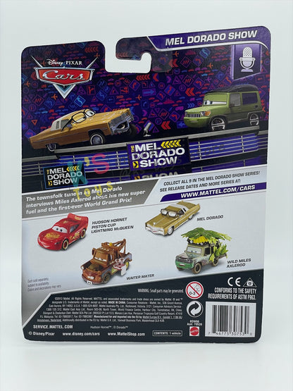 DELUXE DISNEY PIXAR CARS BY MATTEL, WILD MILES AXLEROD - MEL DORADO SHOW SERIES - BNIP