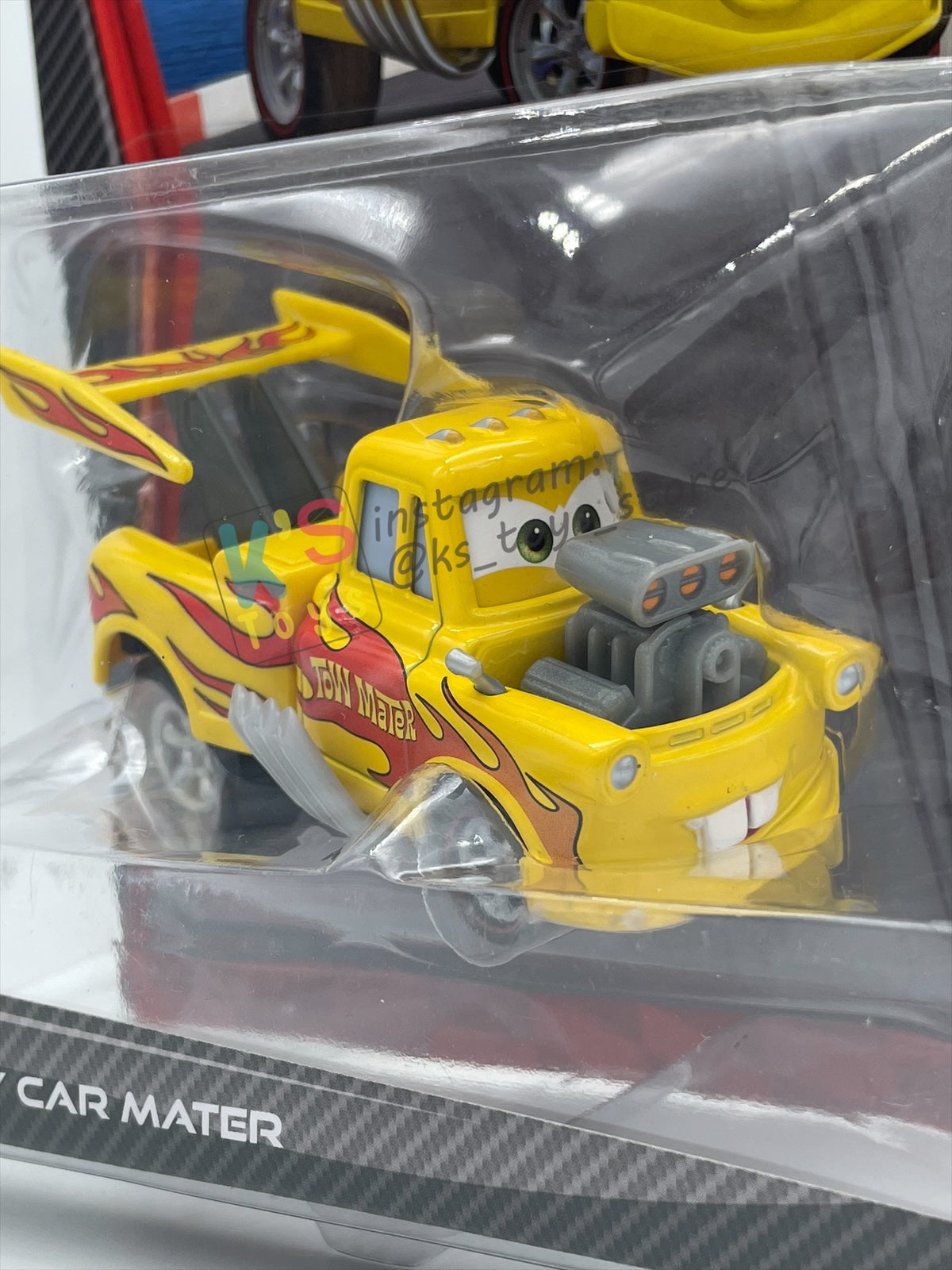 DELUXE DISNEY PIXAR CARS BY MATTEL, "FUNNY CAR MATER (HOT ROD MATER)" - BNIP